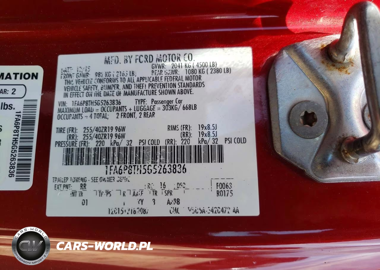 2016 Ford Mustang VIN:1FA6P8TH5G5263836 - 12
