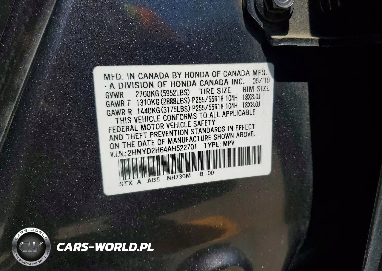 2010 Acura Mdx Technology VIN:2HNYD2H64AH522701 - 13