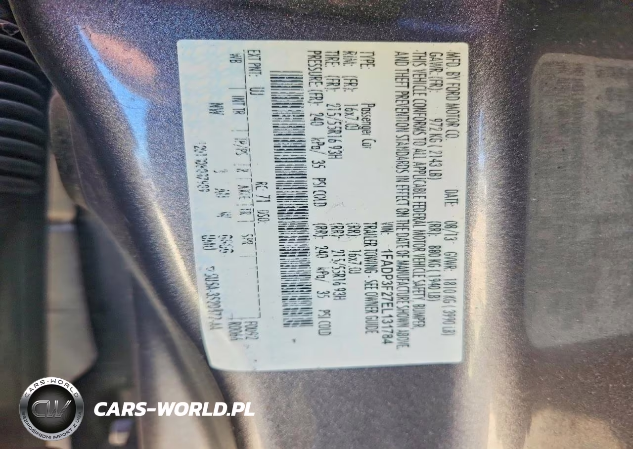 2014 Ford Focus Se VIN:1FADP3F27EL131784 - 12