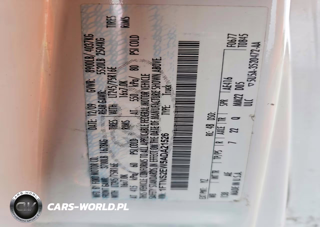 2010 Ford E250 Delivery Van VIN:1FTNS2EW5ADA21526 - 13