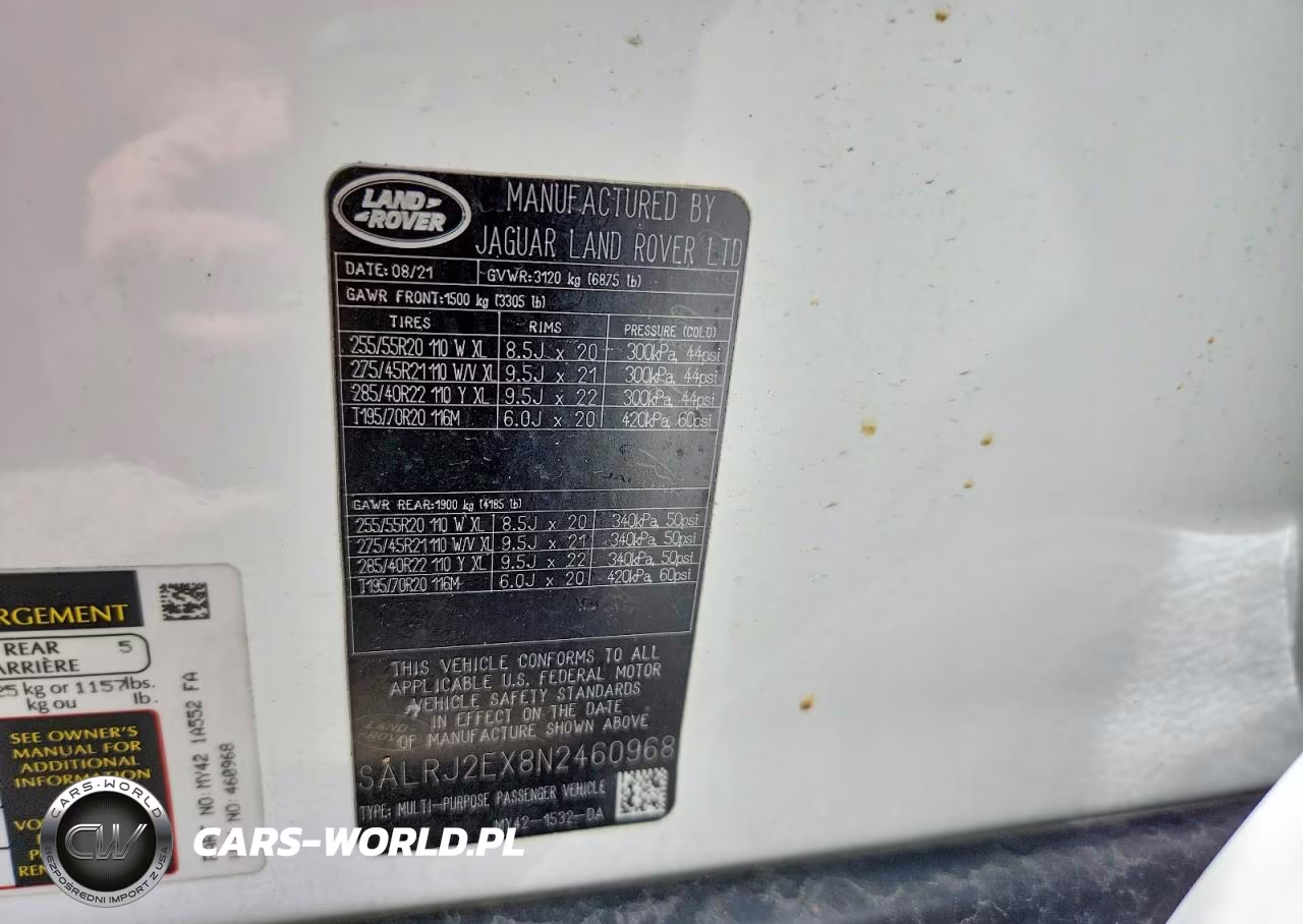 2022 Land Rover Discovery S VIN:SALRJ2EX8N2460968 - 14