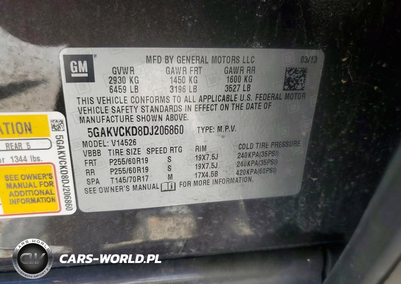 2013 Buick Enclave VIN:5GAKVCKD8DJ206860 - 13