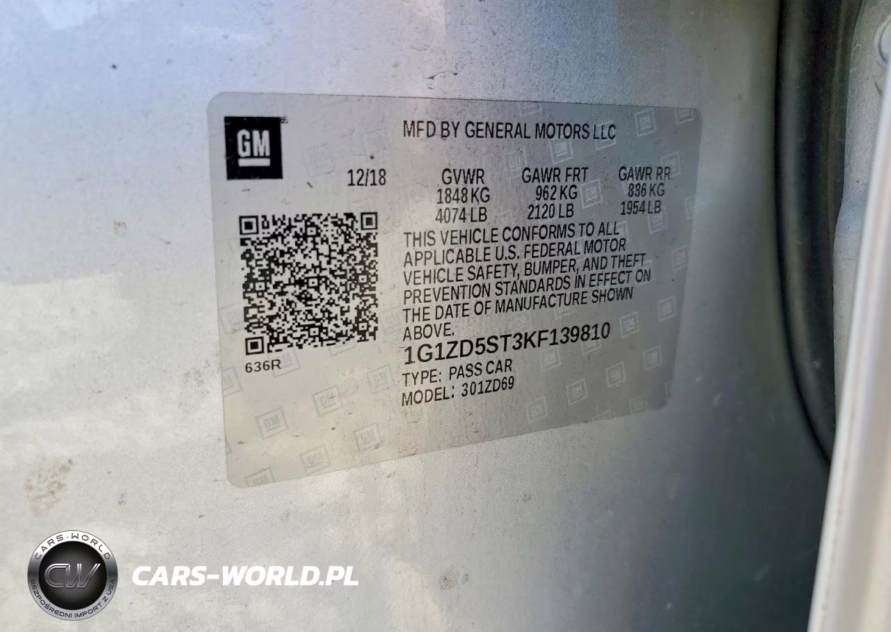 2019 Chevrolet Malibu Lt VIN:1G1ZD5ST3KF139810 - 13