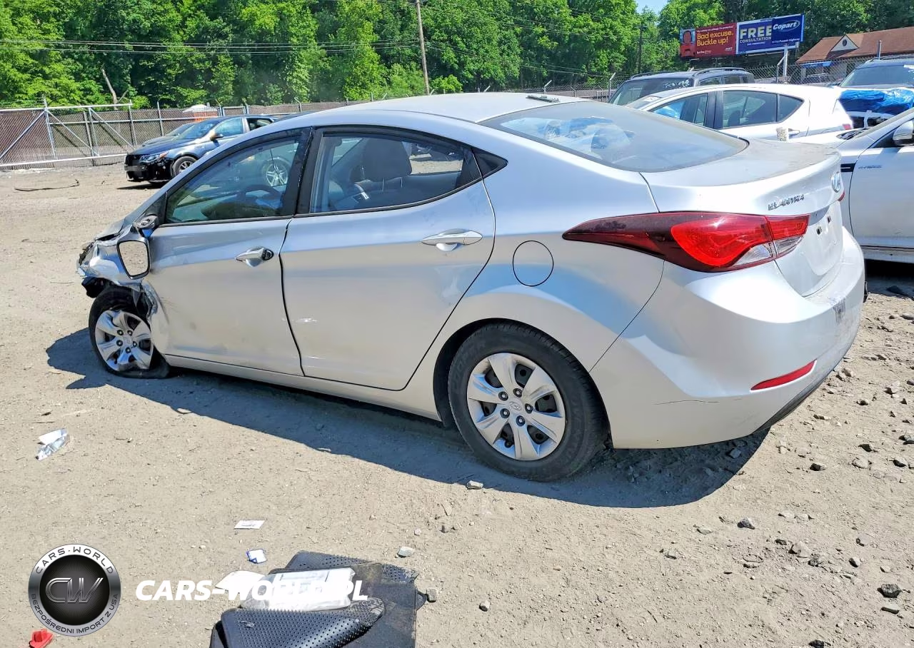 2016 Hyundai Elantra Se VIN:5NPDH4AE0GH670785 - 2