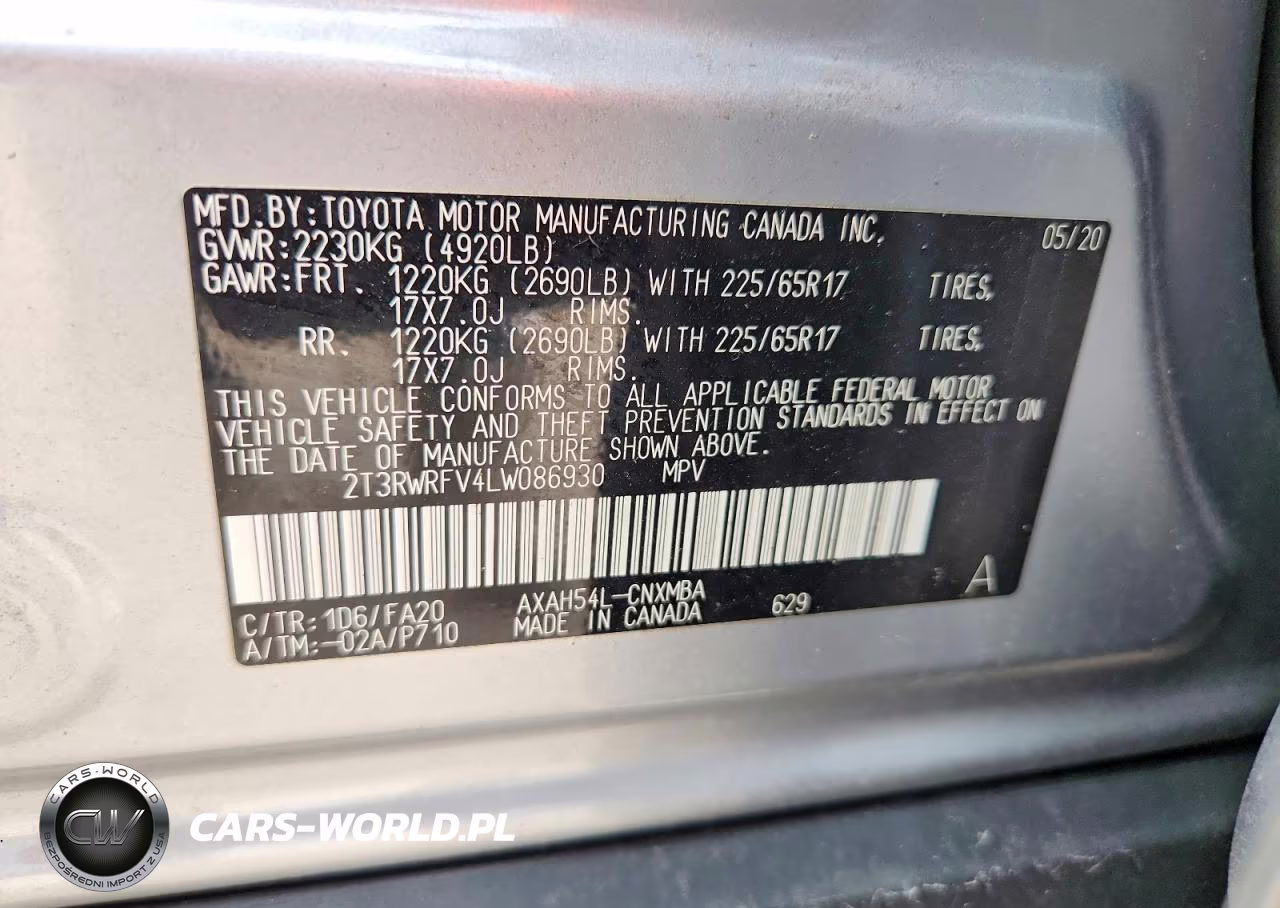 2020 Toyota Rav4 Hybrid Xle VIN:2T3RWRFV4LW086930 - 14