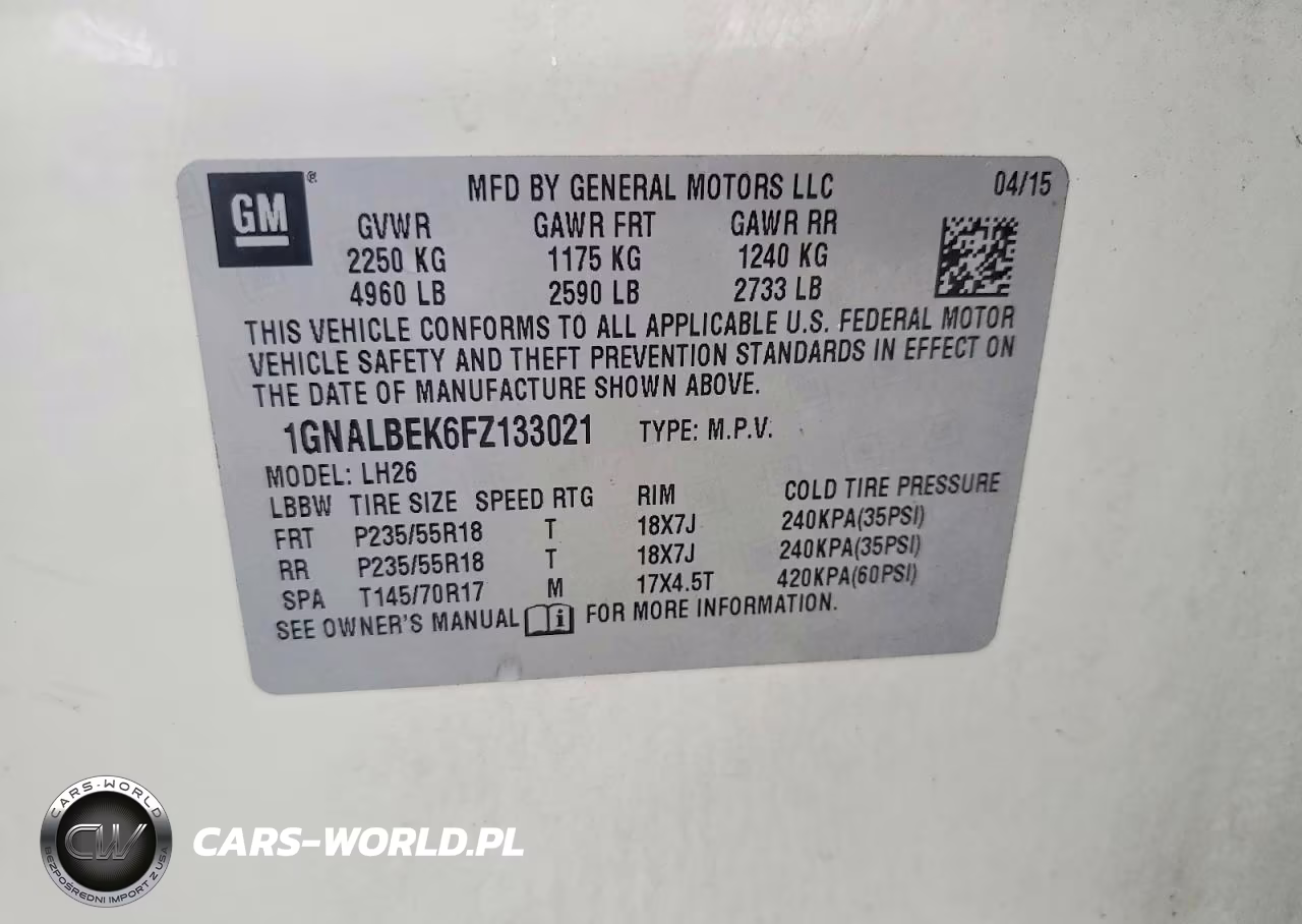 2015 Chevrolet Equinox Lt VIN:1GNALBEK6FZ133021 - 13