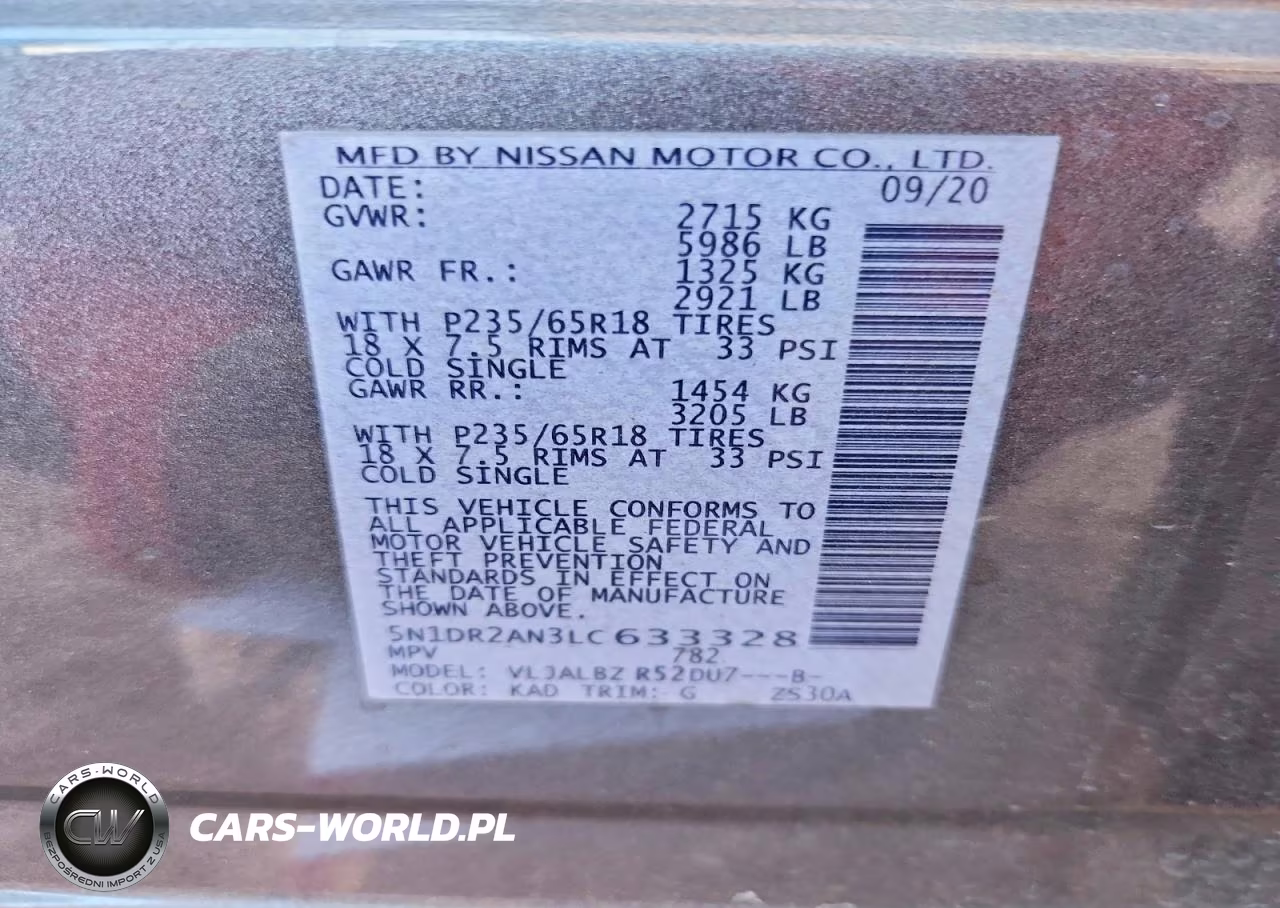 2020 Nissan Pathfinder S VIN:5N1DR2AN3LC633328 - 14