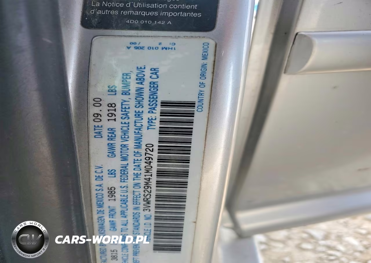 2001 Volkswagen Jetta Gl VIN:3VWRS29M41M049720 - 12