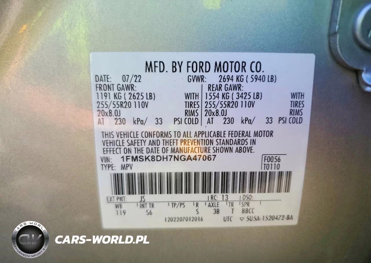 2022 Ford Explorer VIN:1FMSK8DH7NGA47067 - 13
