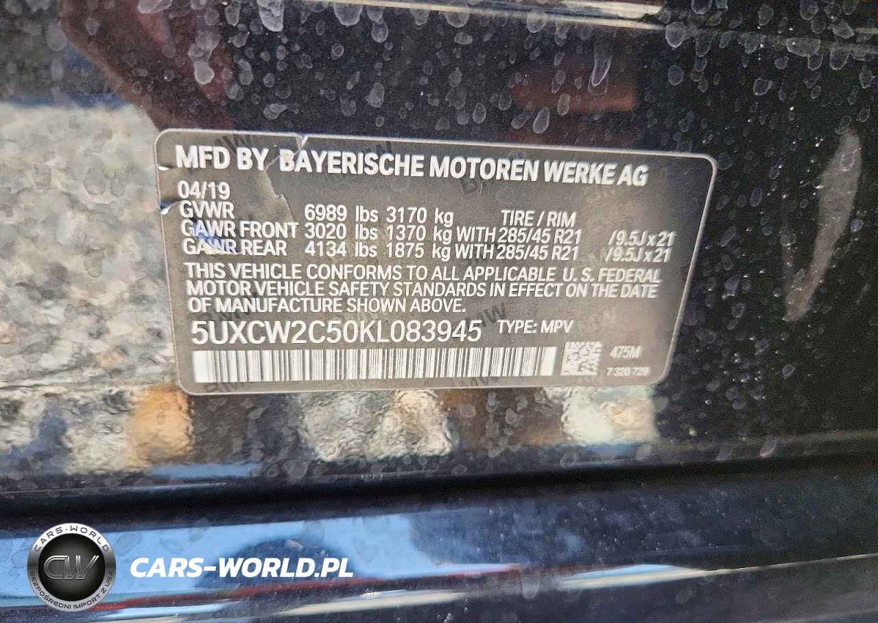2019 BMW X7 xDrive40I VIN:5UXCW2C50KL083945 - 13