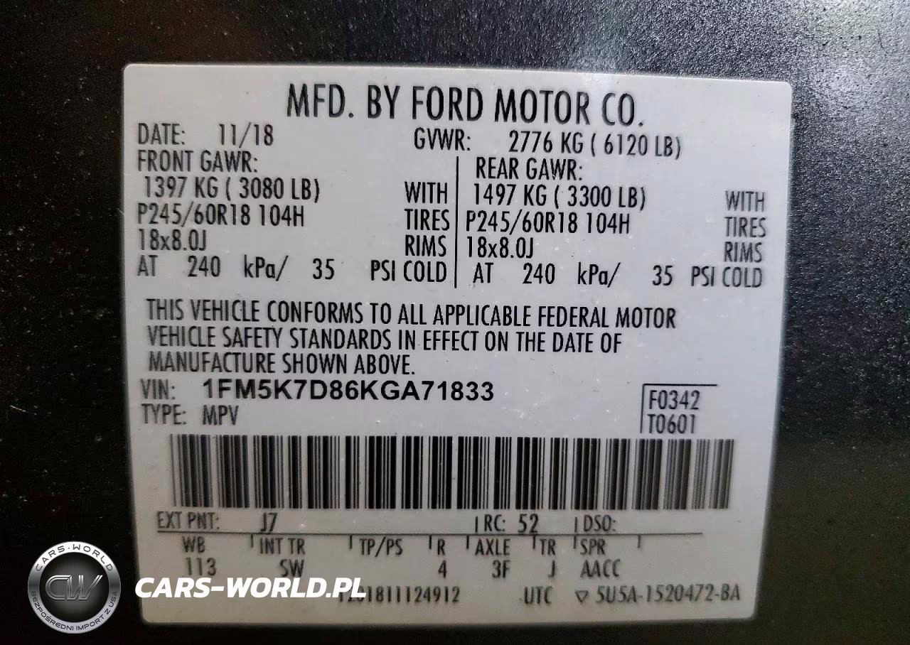 2019 Ford Explorer Xlt VIN:1FM5K7D86KGA71833 - 13