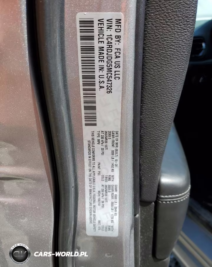 2021 Dodge Durango Gt VIN:1C4RDJDG5MC547326 - 14