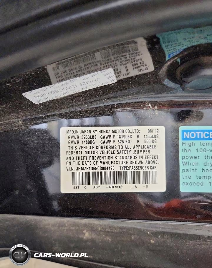 2012 Honda Cr-Z Ex VIN:JHMZF1D65CS004496 - 12