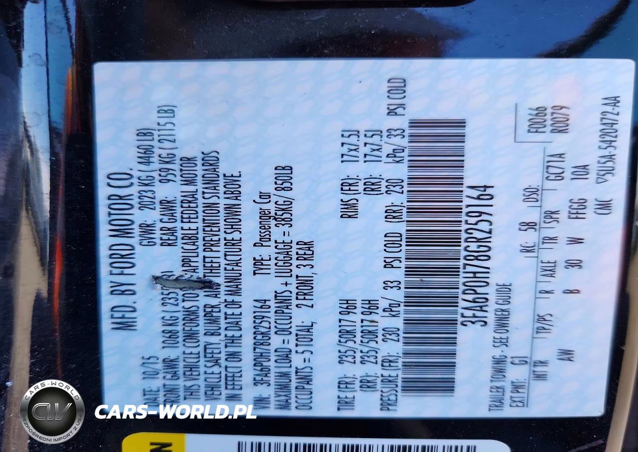 2016 Ford Fusion Se VIN:3FA6P0H78GR259164 - 13