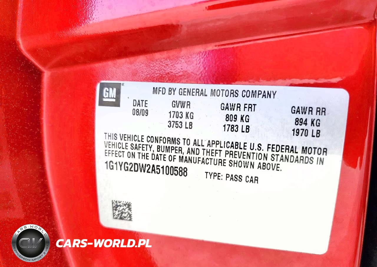 2010 Chevrolet Corvette VIN:1G1YG2DW2A5100588 - 12