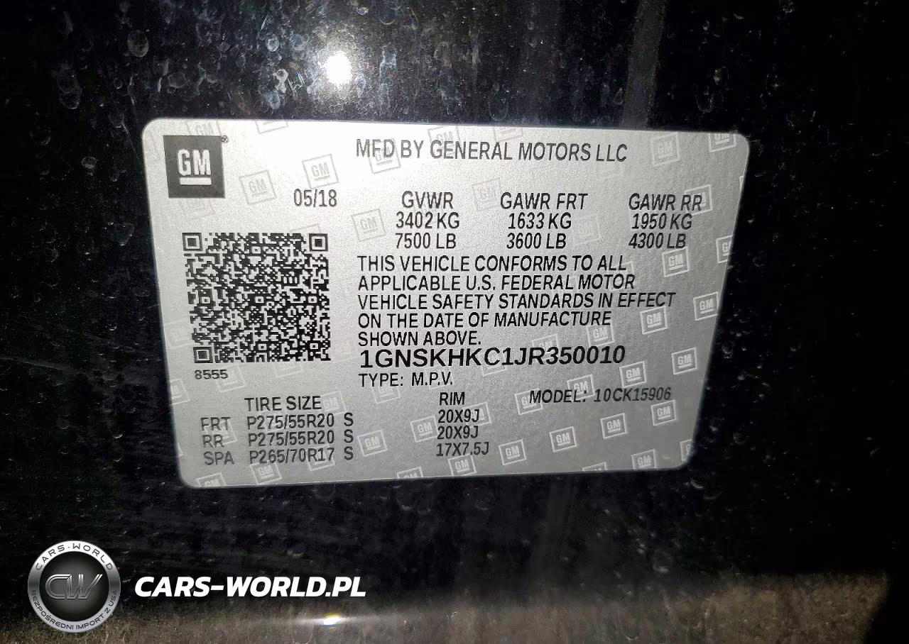 2018 Chevrolet Suburban K1500 Lt VIN:1GNSKHKC1JR350010 - 14