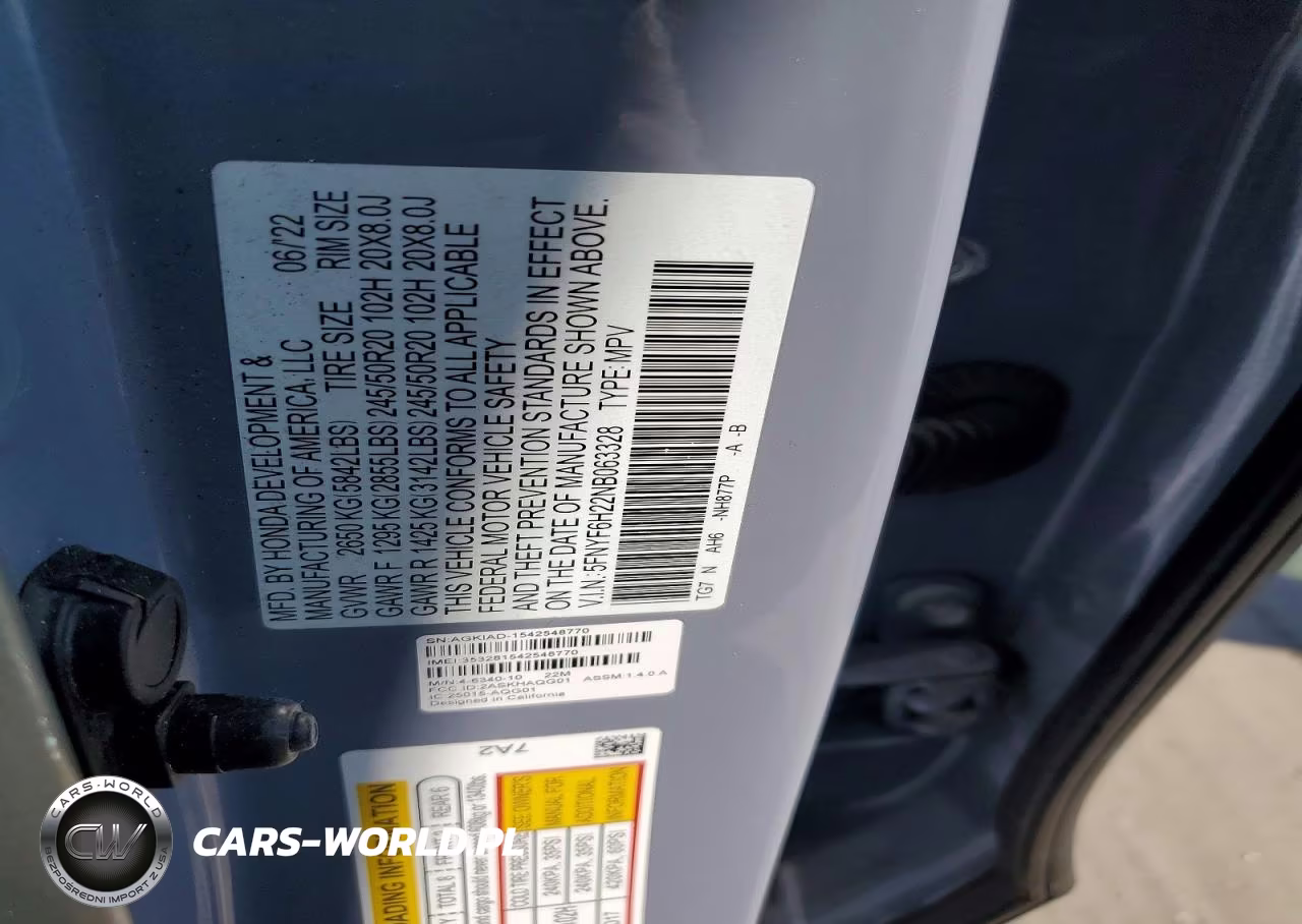 2022 Honda Pilot Se VIN:5FNYF6H22NB063328 - 12