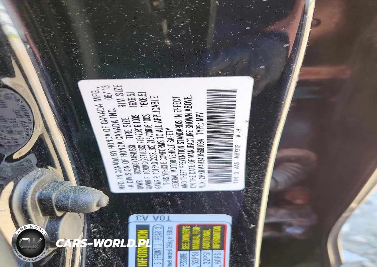 2013 Honda Cr-V VIN:2HKRM4H34DH681094 - 13
