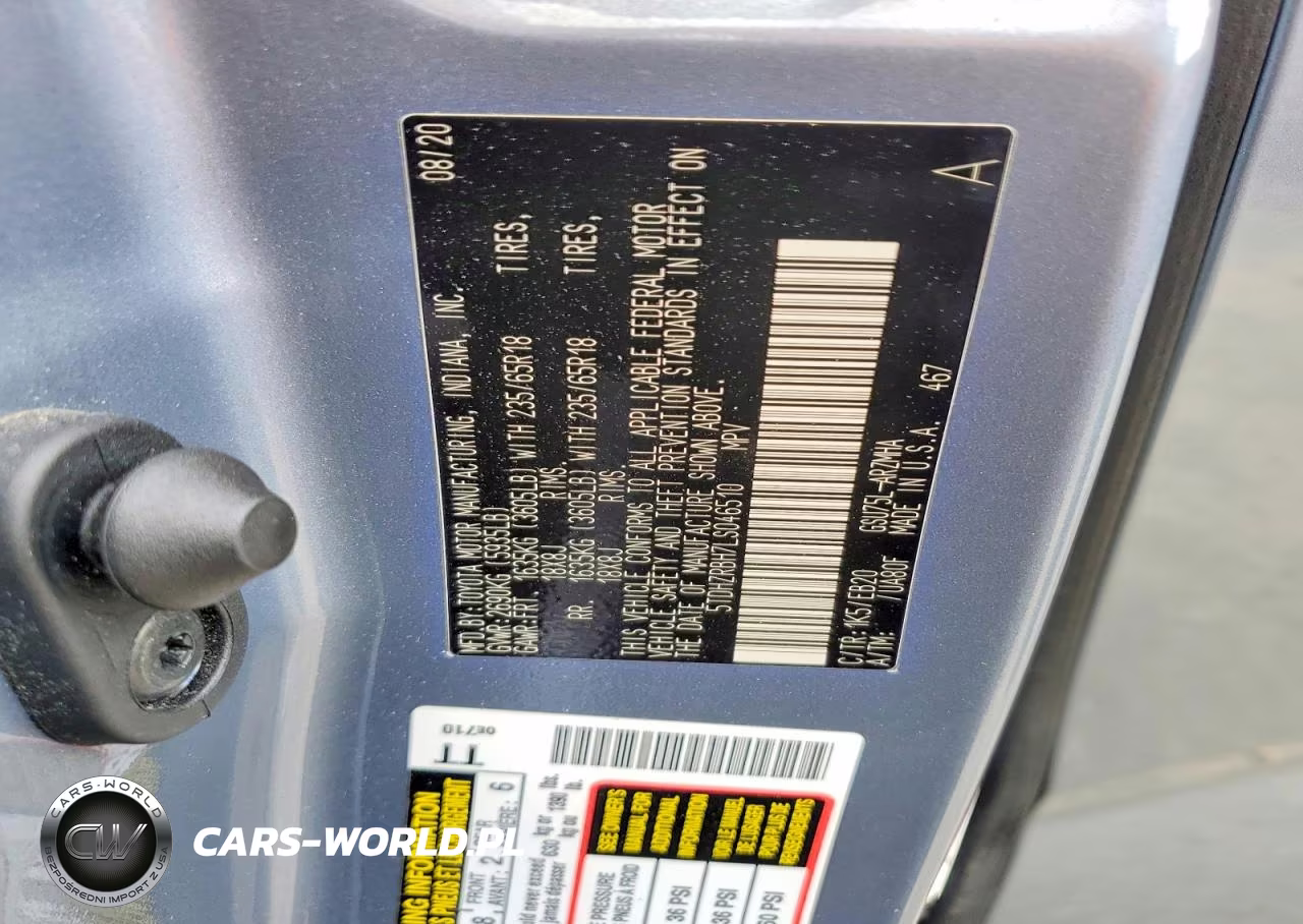 2020 Toyota Highlander Xle VIN:5TDHZRBH7LS046510 - 13