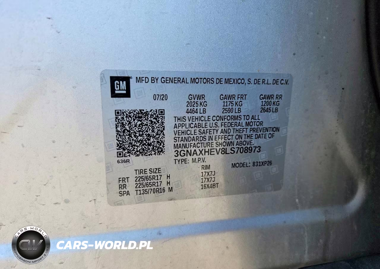 2020 Chevrolet Equinox Ls VIN:3GNAXHEV8LS708973 - 14