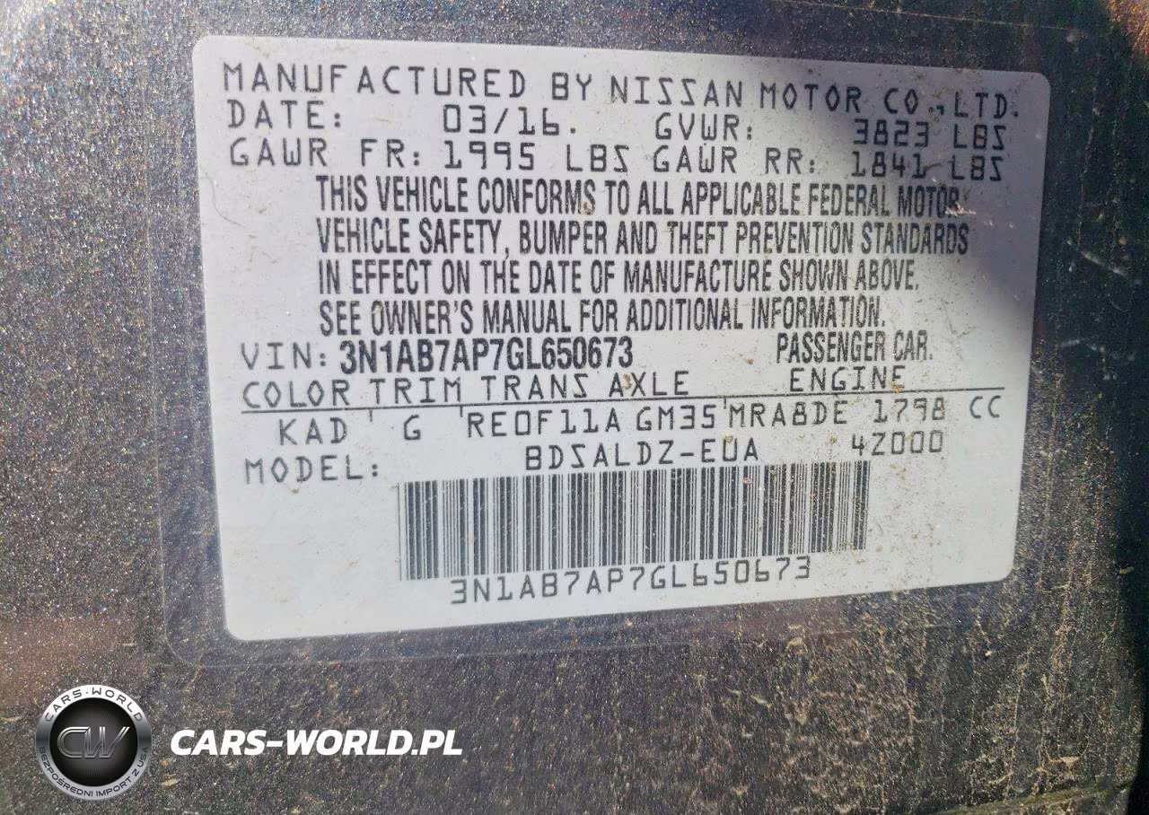 2016 Nissan Sentra Sv VIN:3N1AB7AP7GL650673 - 12