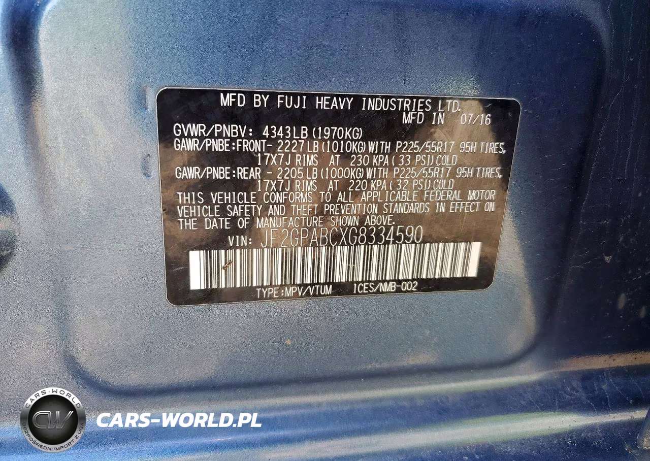 2016 Subaru Crosstrek Premium VIN:JF2GPABCXG8334590 - 12