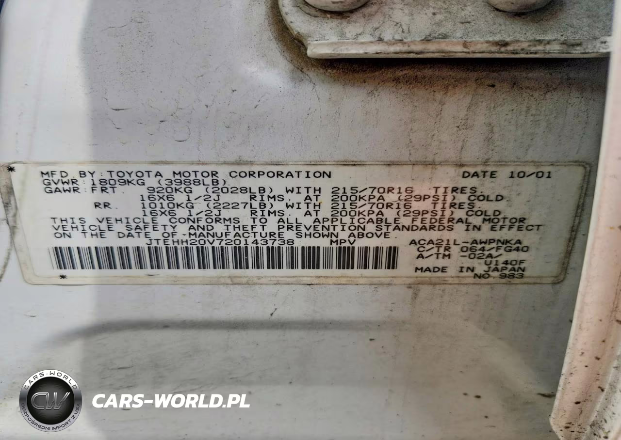 2002 Toyota Rav4 Base VIN:JTEHH20V720143738 - 13