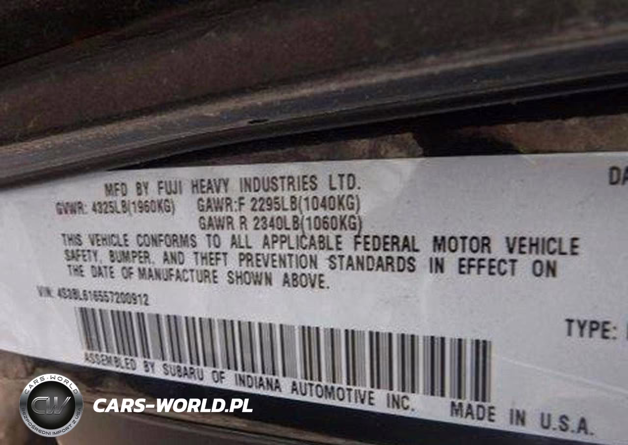 2005 Subaru Legacy 2.5I VIN:4S3BL616557200912 - 12