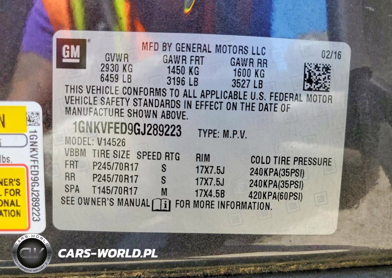 2016 Chevrolet Traverse Ls VIN:1GNKVFED9GJ289223 - 13