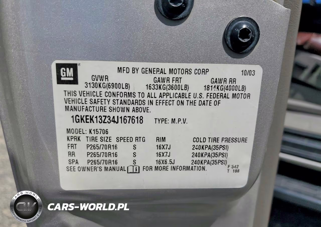 2004 GMC Yukon VIN:1GKEK13Z34J167618 - 13