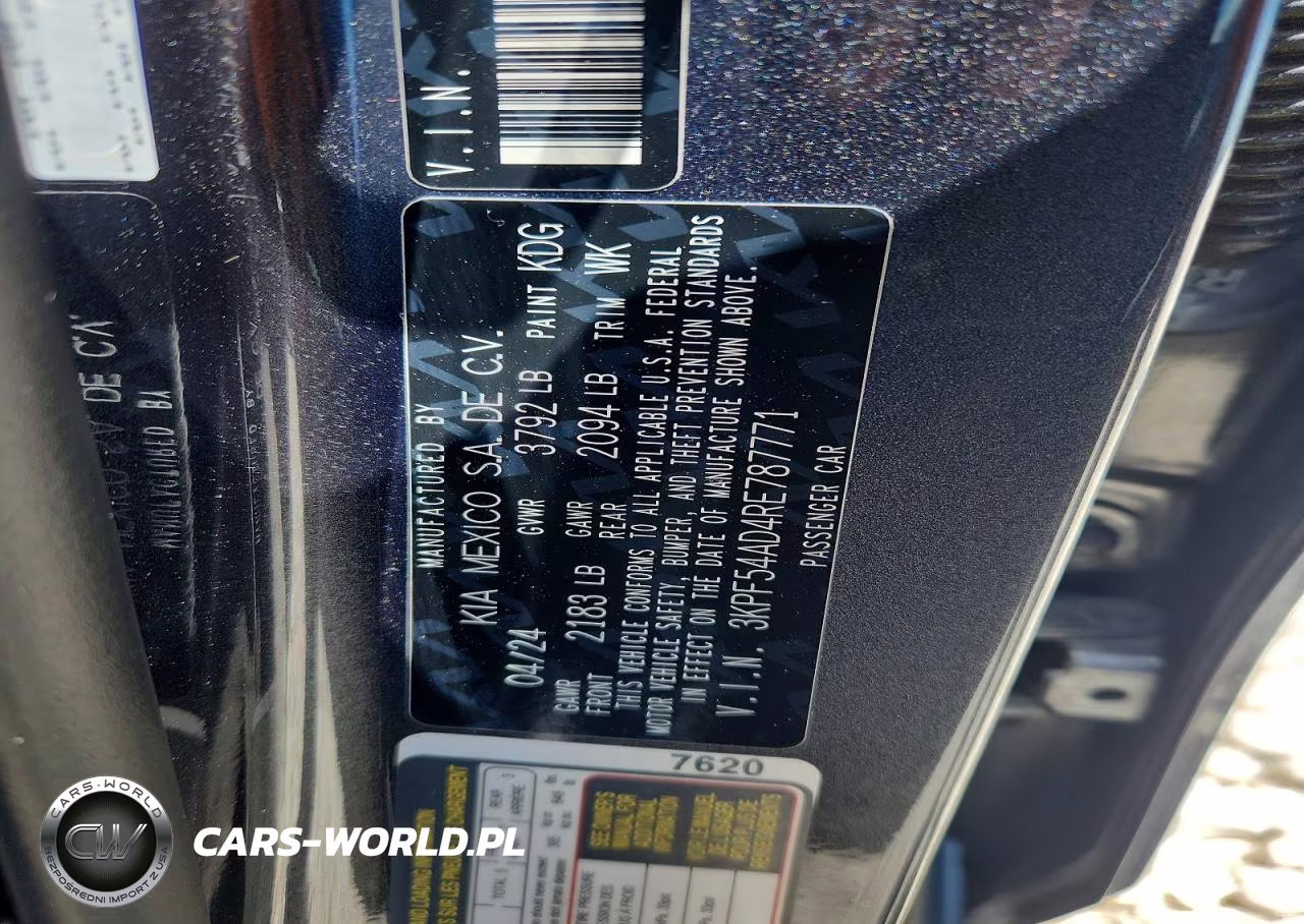 2024 Kia Forte Gt Line VIN:3KPF54AD4RE787771 - 14