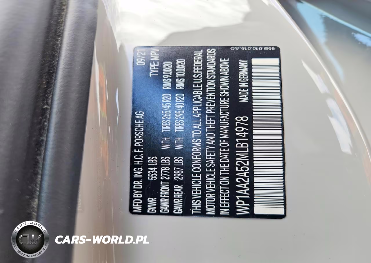 2021 Porsche Macan VIN:WP1AA2A52MLB14978 - 14