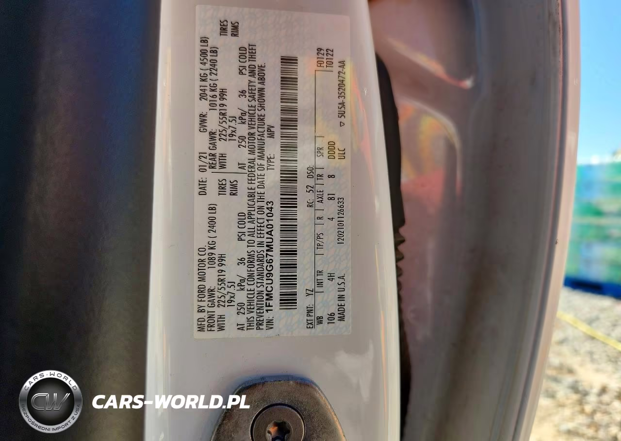 2021 Ford Escape Se VIN:1FMCU9G67MUA01043 - 12