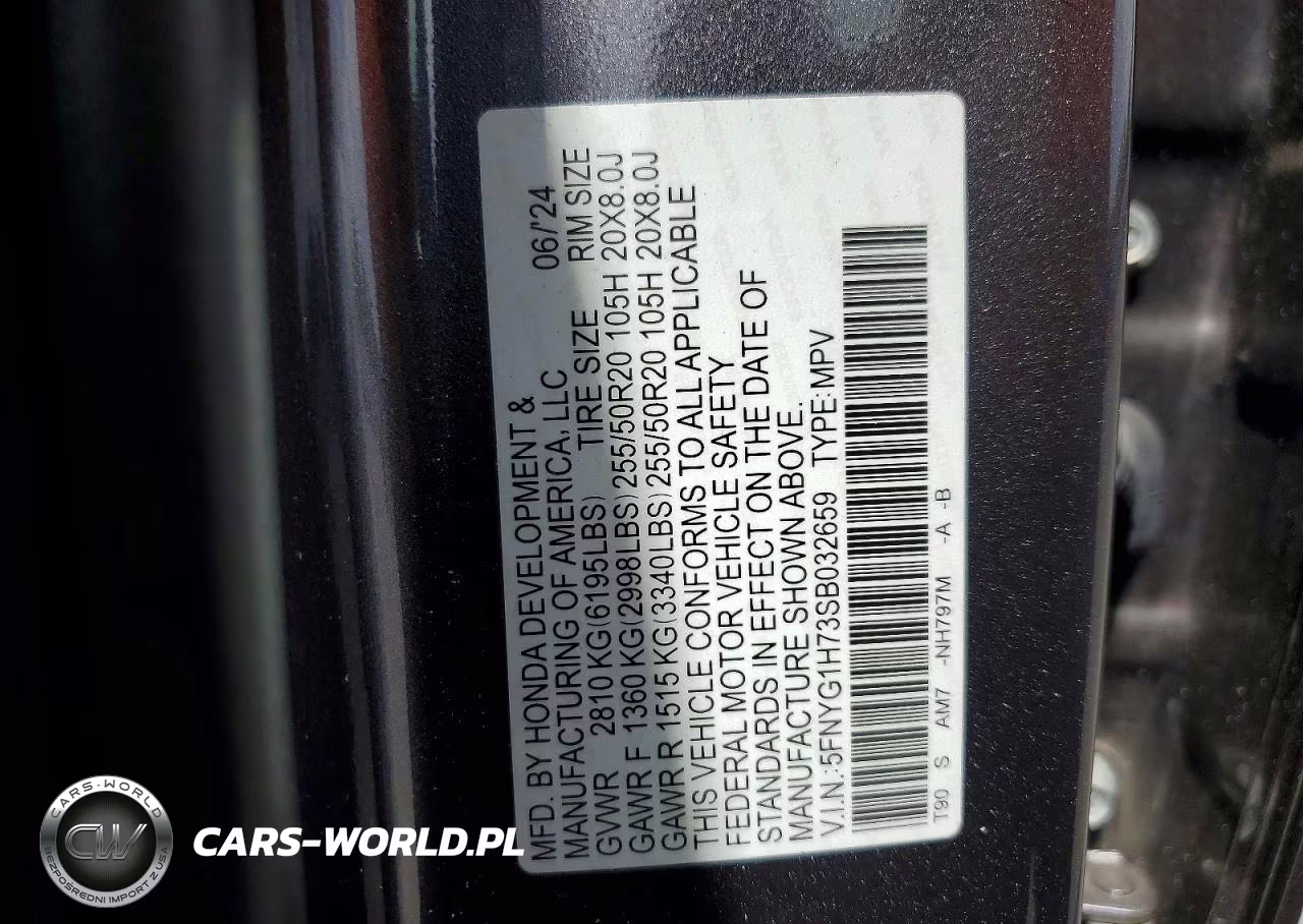 2025 Honda Pilot Touring VIN:5FNYG1H73SB032659 - 13
