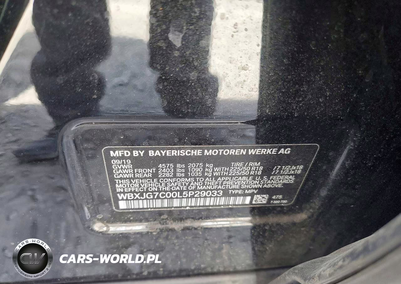 2020 BMW X1 Sdrive28I VIN:WBXJG7C00L5P29033 - 13