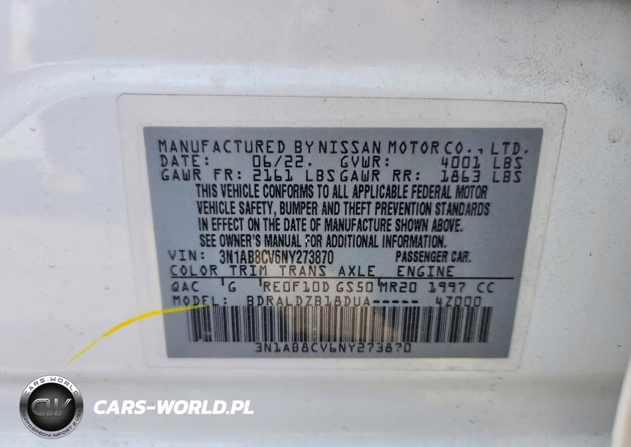 2022 Nissan Sentra Sv VIN:3N1AB8CV6NY273870 - 12