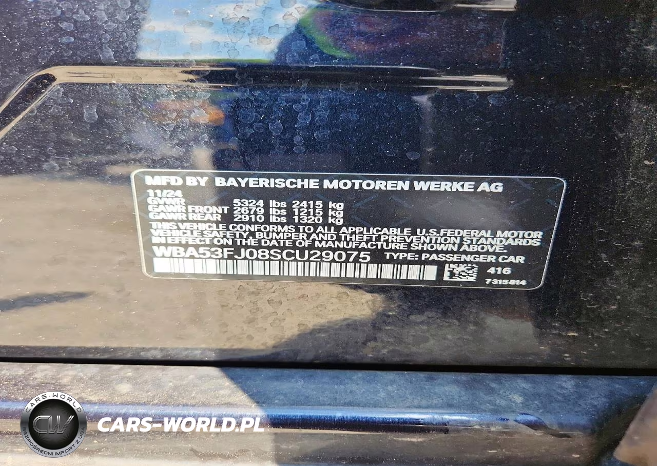 2025 BMW 530 Xi VIN:WBA53FJ08SCU29075 - 12