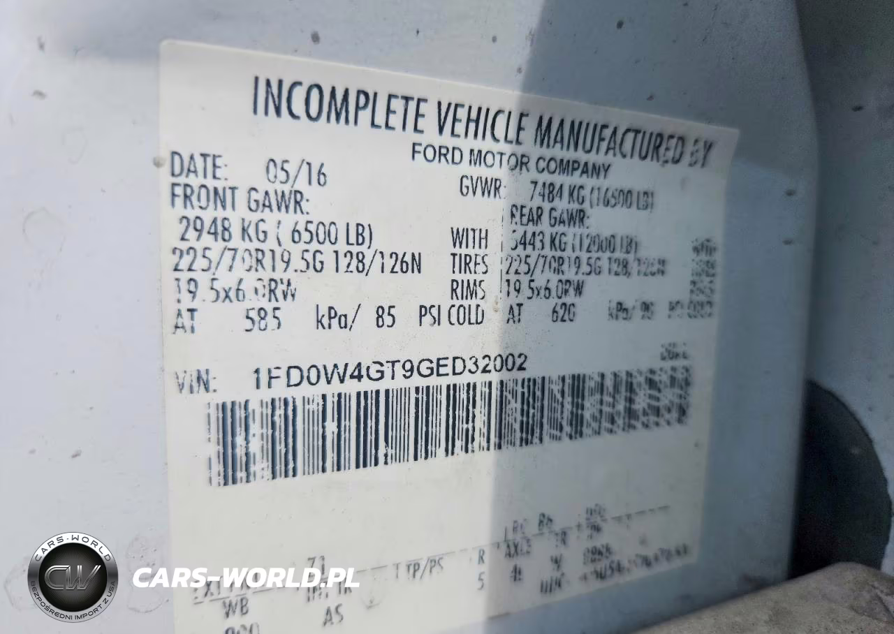 2016 Ford F450 Super Duty VIN:1FD0W4GT9GED32002 - 10