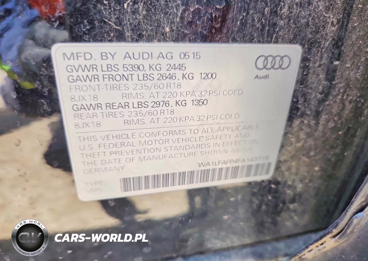 2015 Audi Q5 Premium Plus VIN:WA1LFAFP4FA143715 - 12