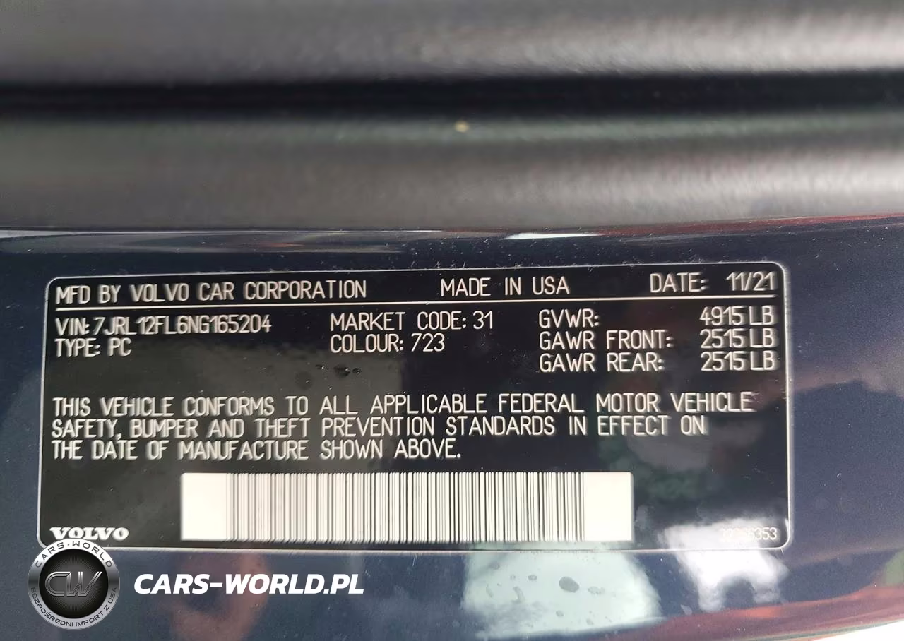 2022 Volvo S60 B5 Inscription VIN:7JRL12FL6NG165204 - 12