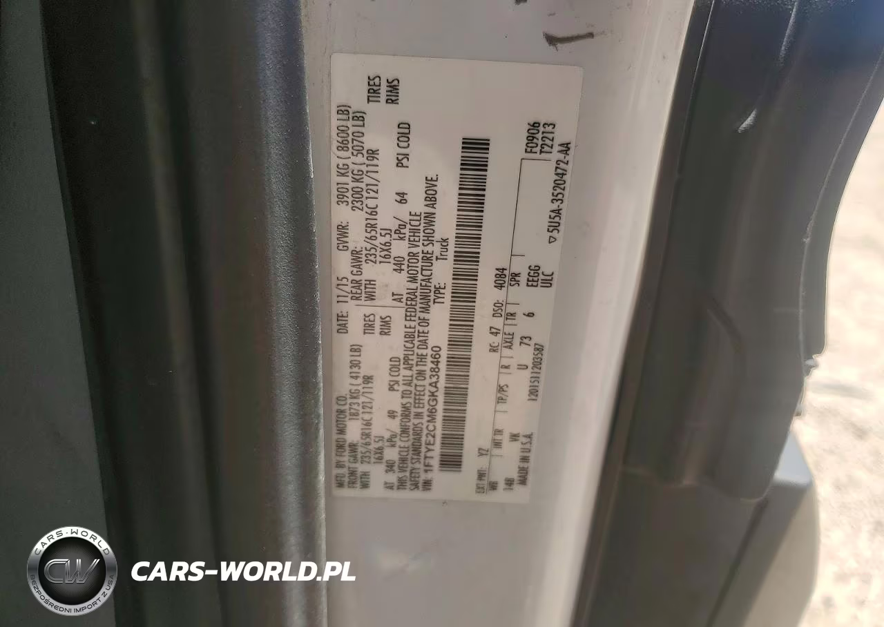 2016 Ford Transit T-150 VIN:1FTYE2CM6GKA38460 - 12