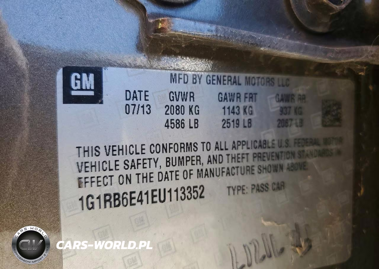 2014 Chevrolet Volt VIN:1G1RB6E41EU113352 - 12