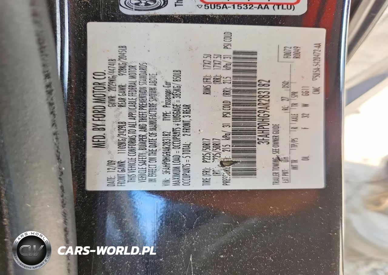 2010 Ford Fusion Se VIN:3FAHP0HG9AR283182 - 13