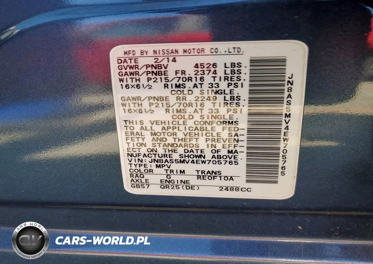 2014 Nissan Rogue Select S VIN:JN8AS5MV4EW705765 - 13