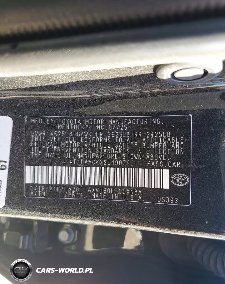 2025 Toyota Camry Le VIN:4T1DAACKXSU190396 - 12