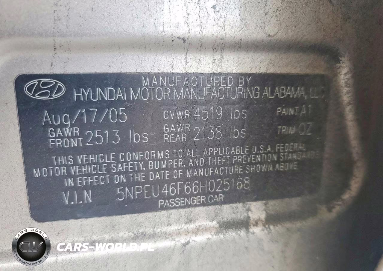 2006 Hyundai Sonata Gls V6 VIN:5NPEU46F66H025168 - 12
