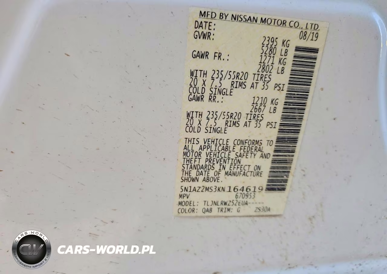 2019 Nissan Murano Sl VIN:5N1AZ2MS3KN164619 - 13