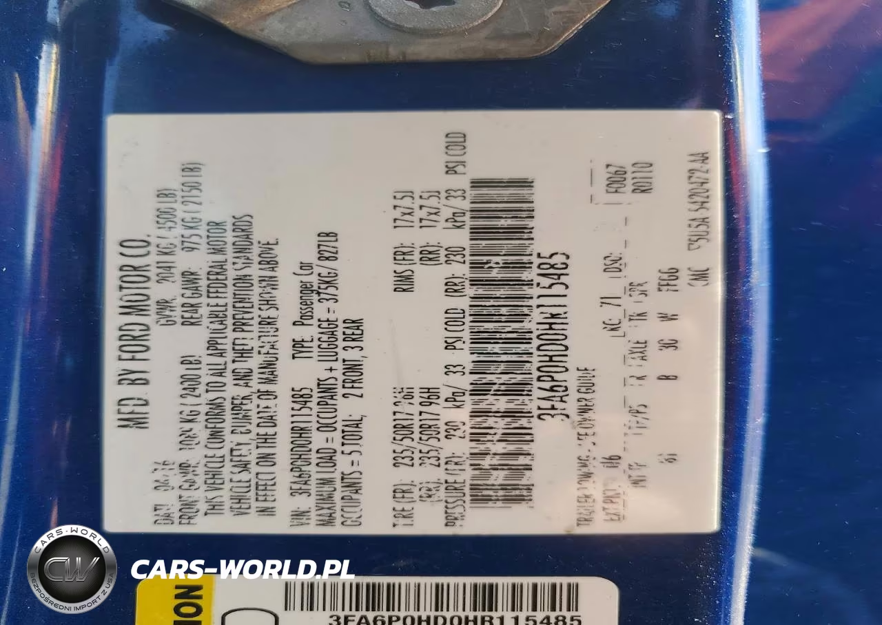 2017 Ford Fusion Se VIN:3FA6P0HD0HR115485 - 13