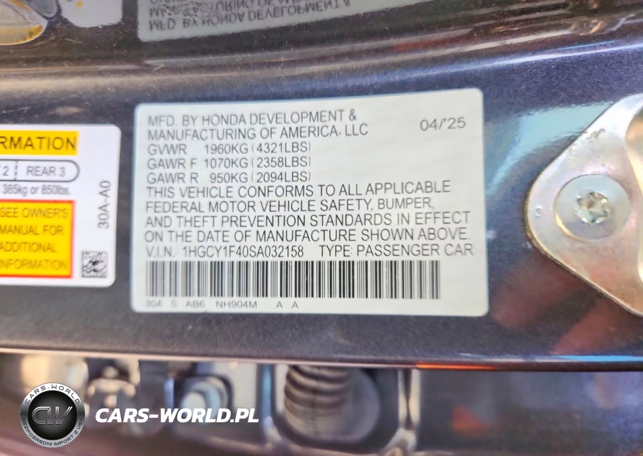 2025 Honda Accord Se VIN:1HGCY1F40SA032158 - 13