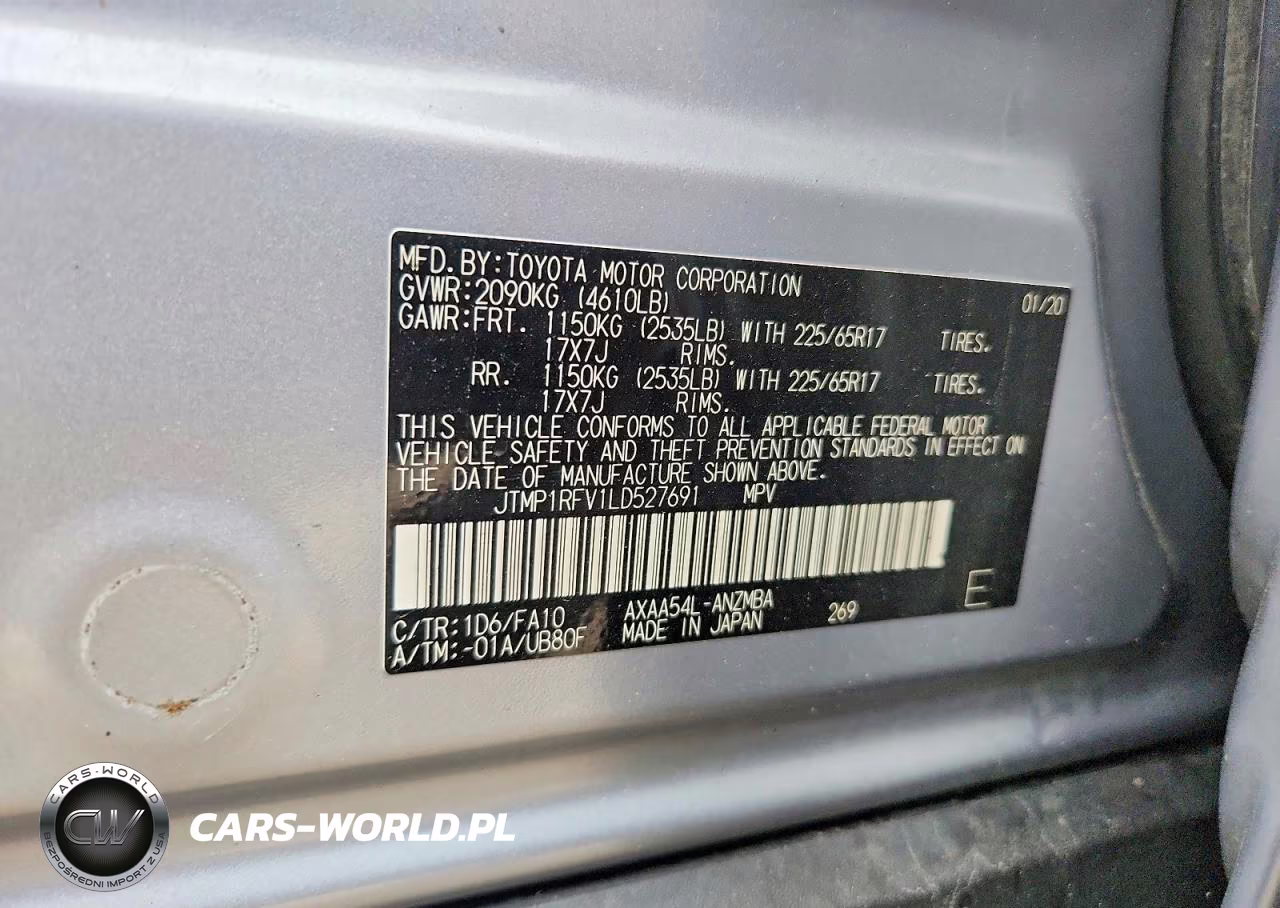 2020 Toyota Rav4 Xle VIN:JTMP1RFV1LD527691 - 13